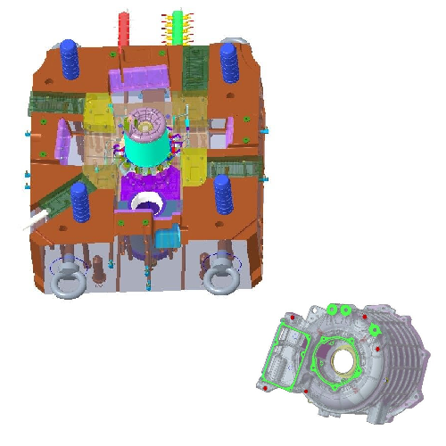 汽车电机壳体压铸模具