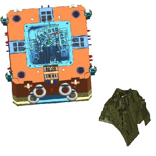 镁合金半固态减震塔压铸模具