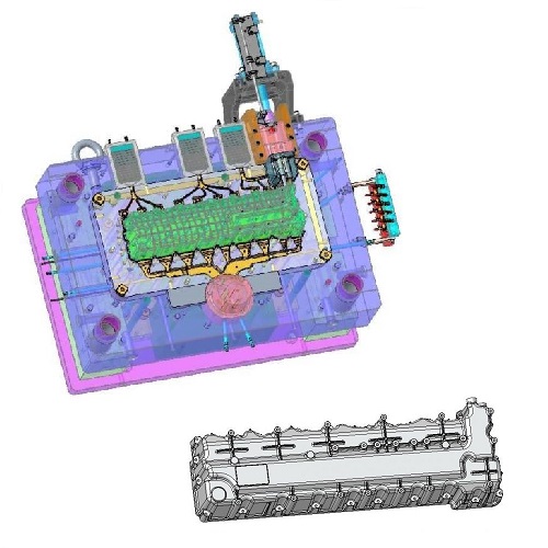 汽车气缸盖罩压铸模具