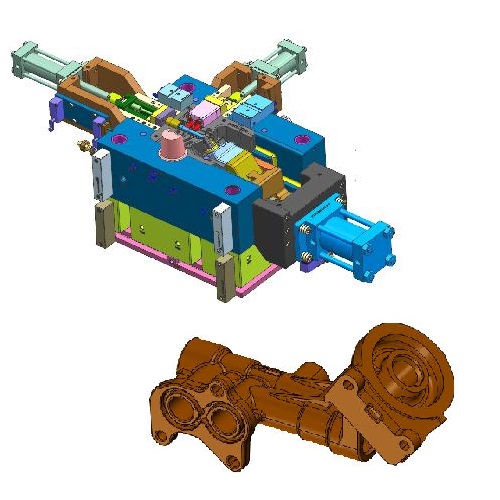 汽车油泵连接器压铸模具